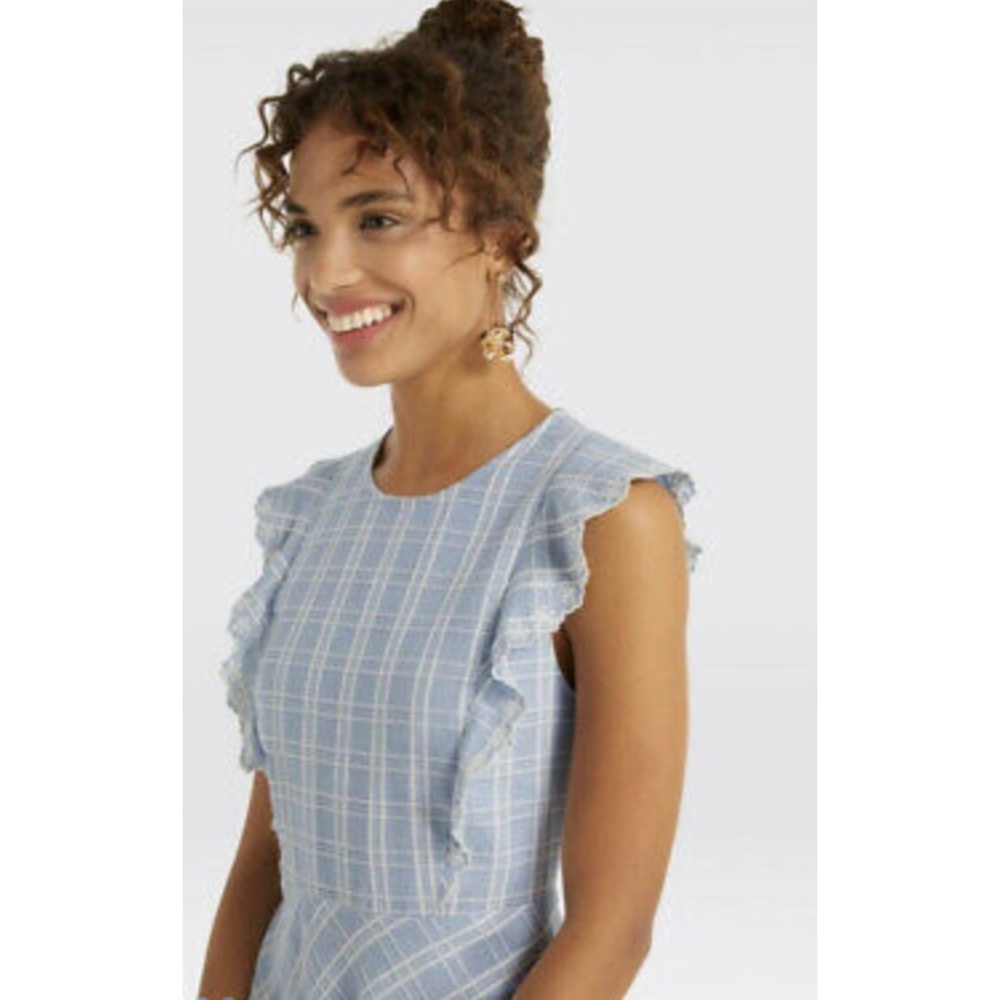 NEW NWT Draper James Embroidered Dress Blue - Picture 2 of 7